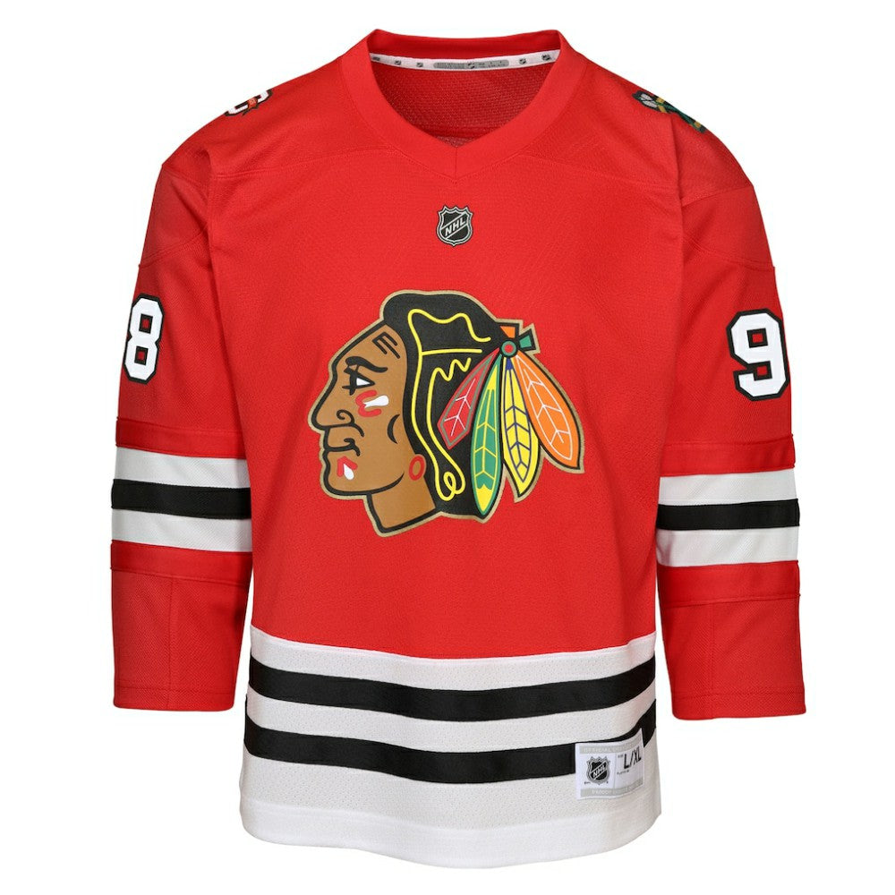 Connor Bedard Chicago Blackhawks Youth Home Centennial Premier Jersey - Red Jerseys