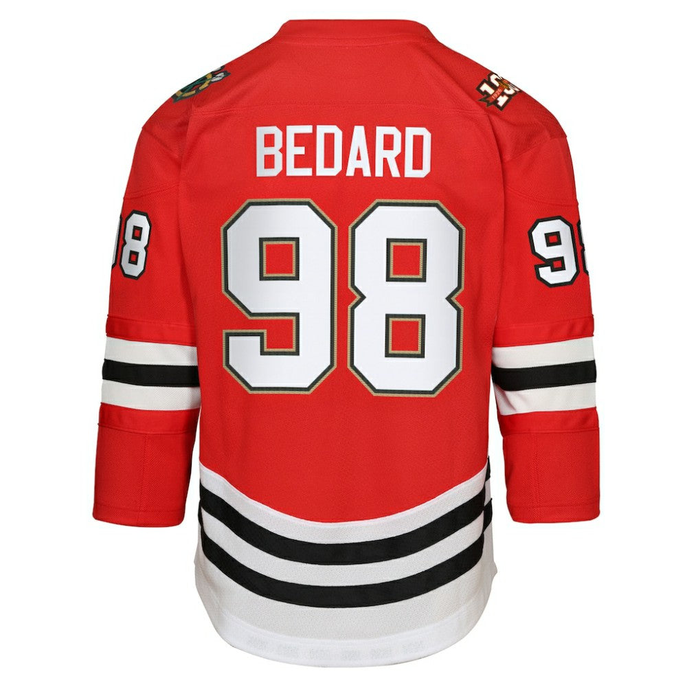 Connor Bedard Chicago Blackhawks Youth Home Centennial Premier Jersey - Red Jerseys