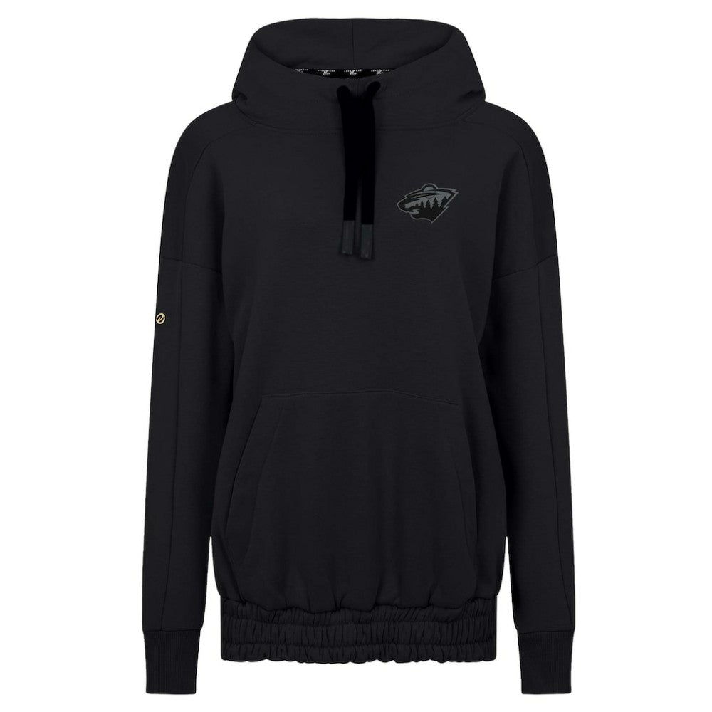Minnesota Wild Levelwear Women's Waterfall Nightfall Pullover Hoodie - Black Hoodies