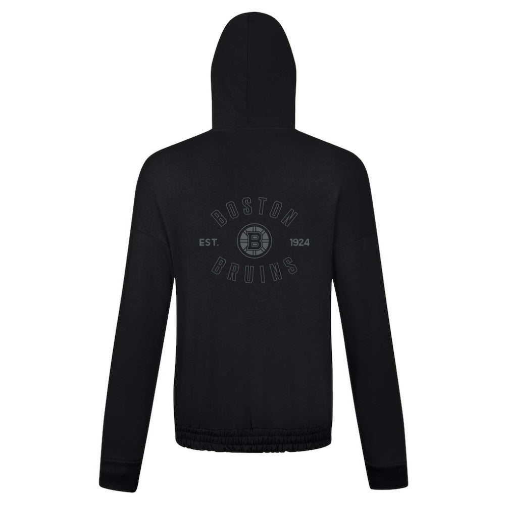 Boston Bruins Levelwear Women's Waterfall Nightfall Pullover Hoodie - Black Hoodies