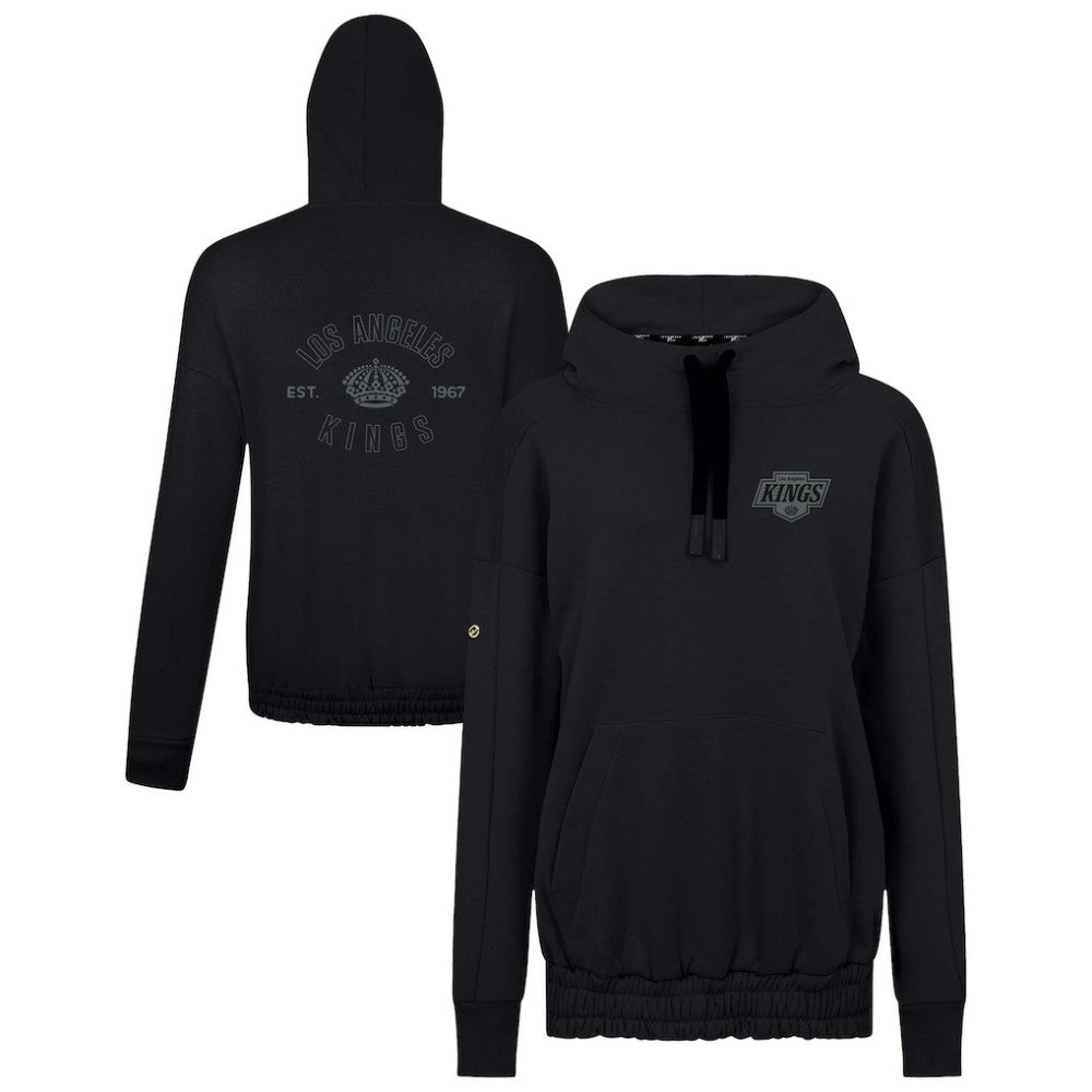 Los Angeles Kings Levelwear Women's Waterfall Nightfall Pullover Hoodie - Black Hoodies
