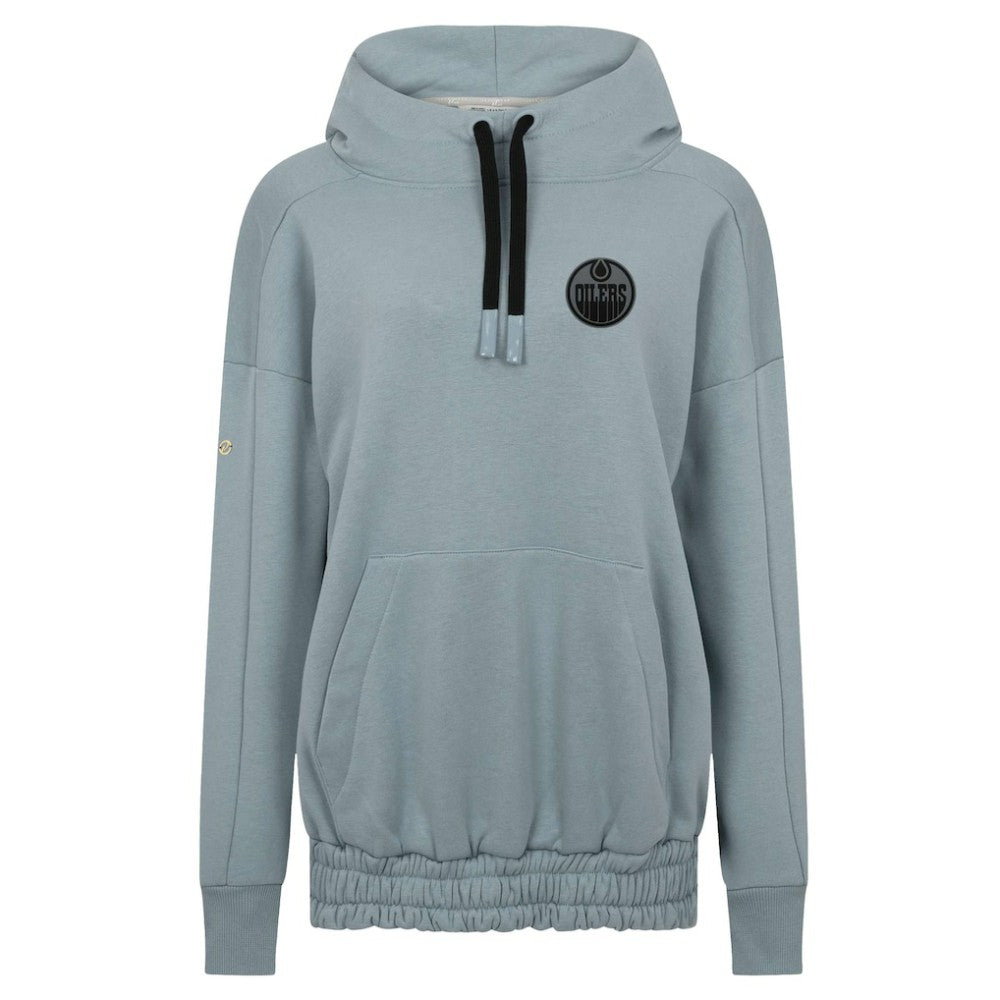 Edmonton Oilers Levelwear Women's Waterfall Nightfall Pullover Hoodie - Gray Hoodies