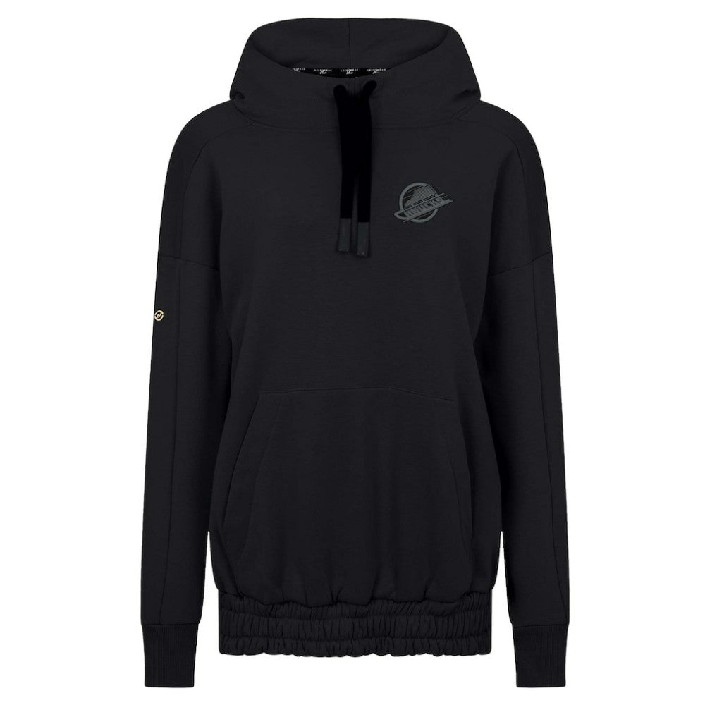 Vancouver Canucks Levelwear Women's Waterfall Nightfall Pullover Hoodie - Black Hoodies