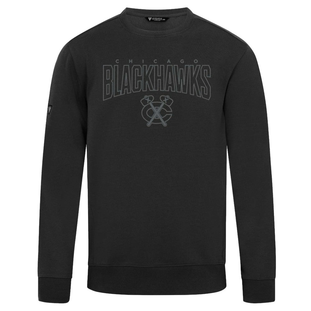Chicago Blackhawks Levelwear Zane Darkmoon Pullover Sweatshirt - Black Sweatshirts