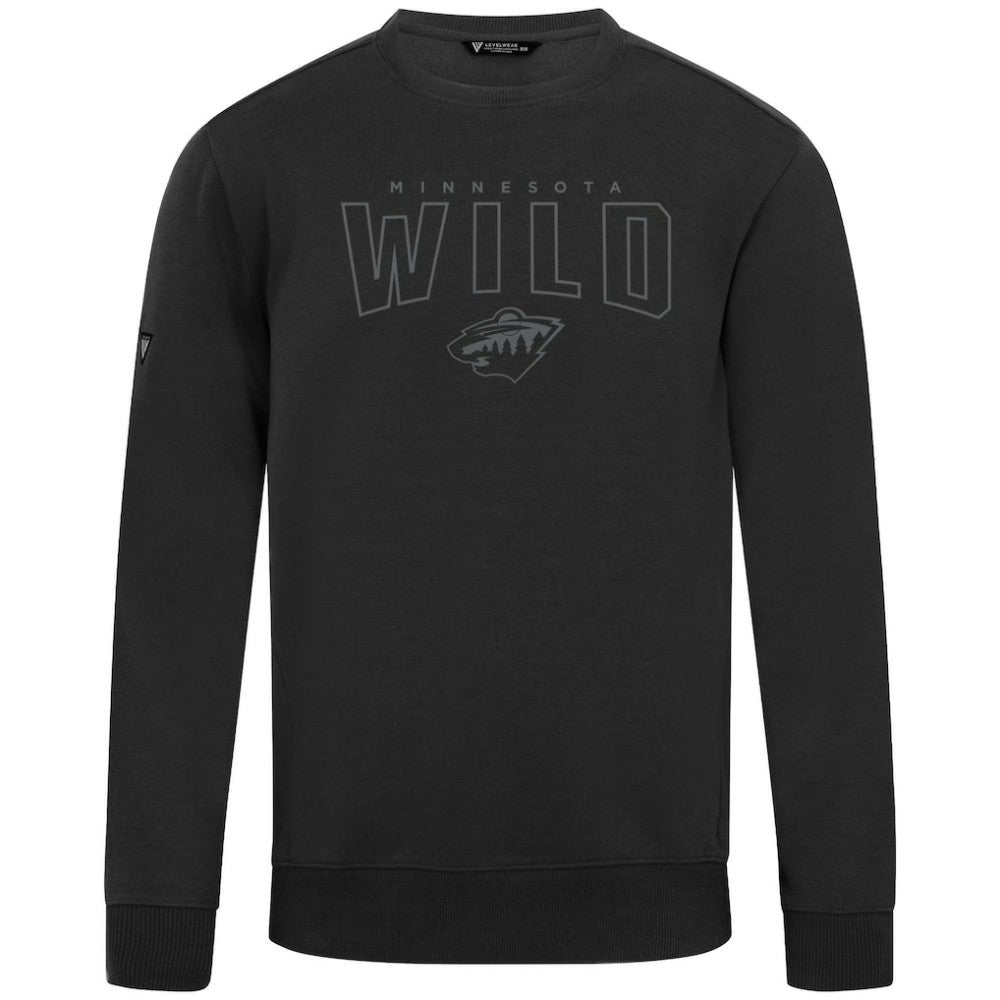 Minnesota Wild Levelwear Zane Darkmoon Pullover Sweatshirt - Black Sweatshirts