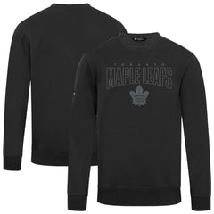 Toronto Maple Leafs Levelwear Zane Darkmoon Pullover Sweatshirt - Black Sweatshirts