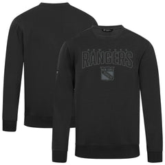 New York Rangers Levelwear Zane Darkmoon Pullover Sweatshirt - Black Sweatshirts