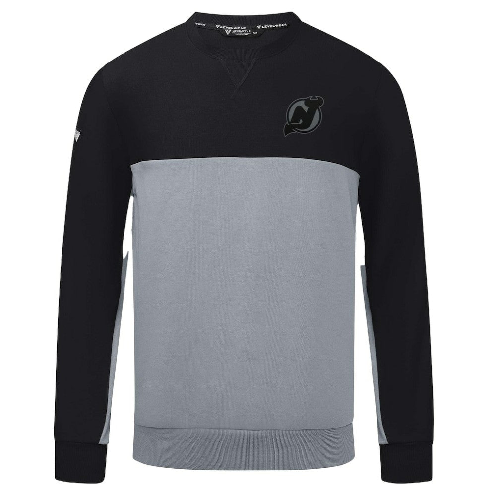 New Jersey Devils Levelwear Legacy Nightfall Pullover Sweatshirt - Black/Gray Sweatshirts