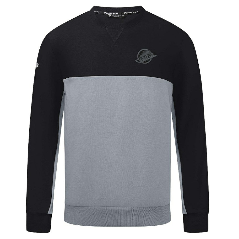 Vancouver Canucks Levelwear Legacy Nightfall Pullover Sweatshirt - Black/Gray Sweatshirts