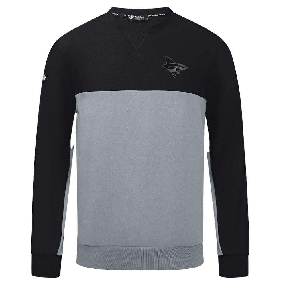 San Jose Sharks Levelwear Legacy Nightfall Pullover Sweatshirt - Black/Gray Sweatshirts