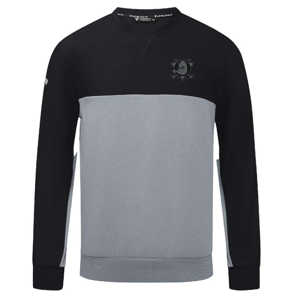 Anaheim Ducks Levelwear Legacy Nightfall Pullover Sweatshirt - Black/Gray Sweatshirts