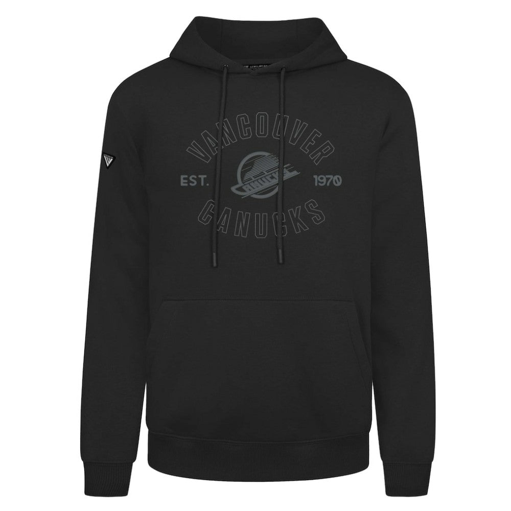Vancouver Canucks Levelwear Podium Abyssal Pullover Hoodie - Black Hoodies