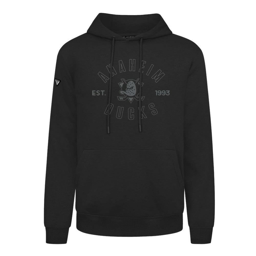 Anaheim Ducks Levelwear Podium Abyssal Pullover Hoodie - Black Hoodies