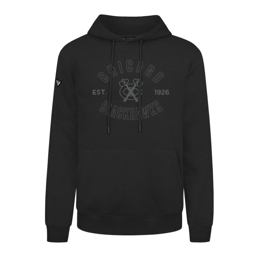 Chicago Blackhawks Levelwear Podium Abyssal Pullover Hoodie - Black Hoodies