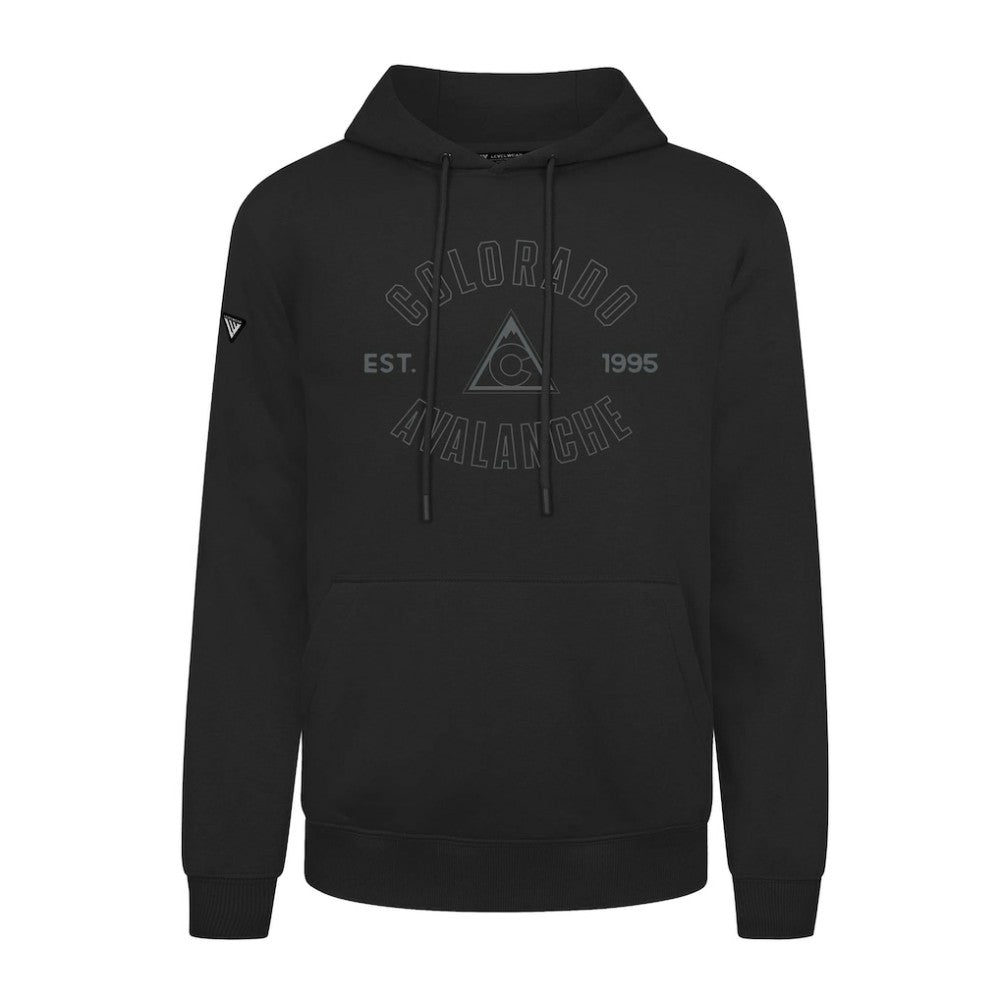 Colorado Avalanche Levelwear Podium Abyssal Pullover Hoodie - Black Hoodies