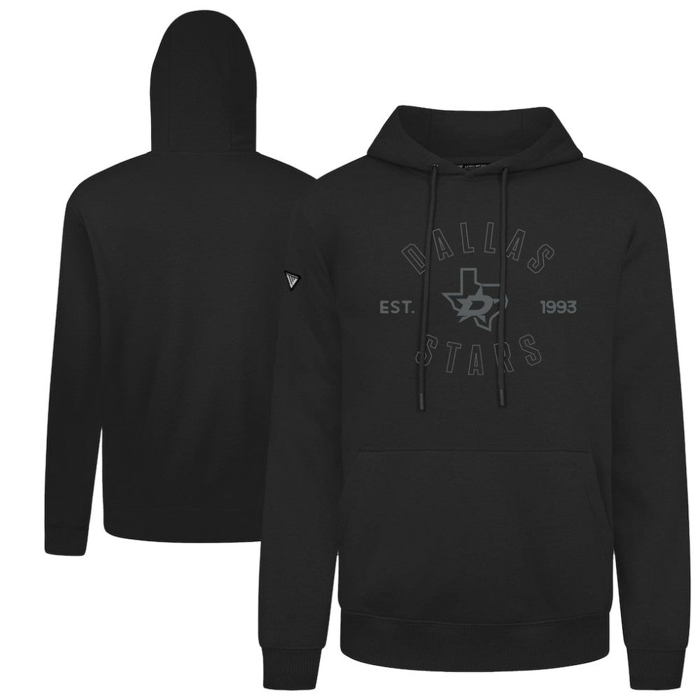 Dallas Stars Levelwear Podium Abyssal Pullover Hoodie - Black Hoodies