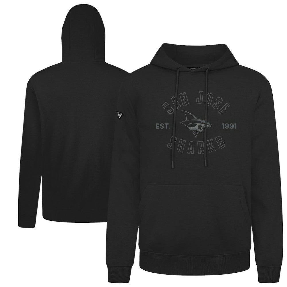 San Jose Sharks Levelwear Podium Abyssal Pullover Hoodie - Black Hoodies