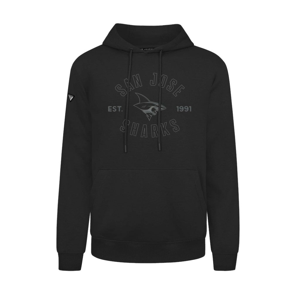 San Jose Sharks Levelwear Podium Abyssal Pullover Hoodie - Black Hoodies