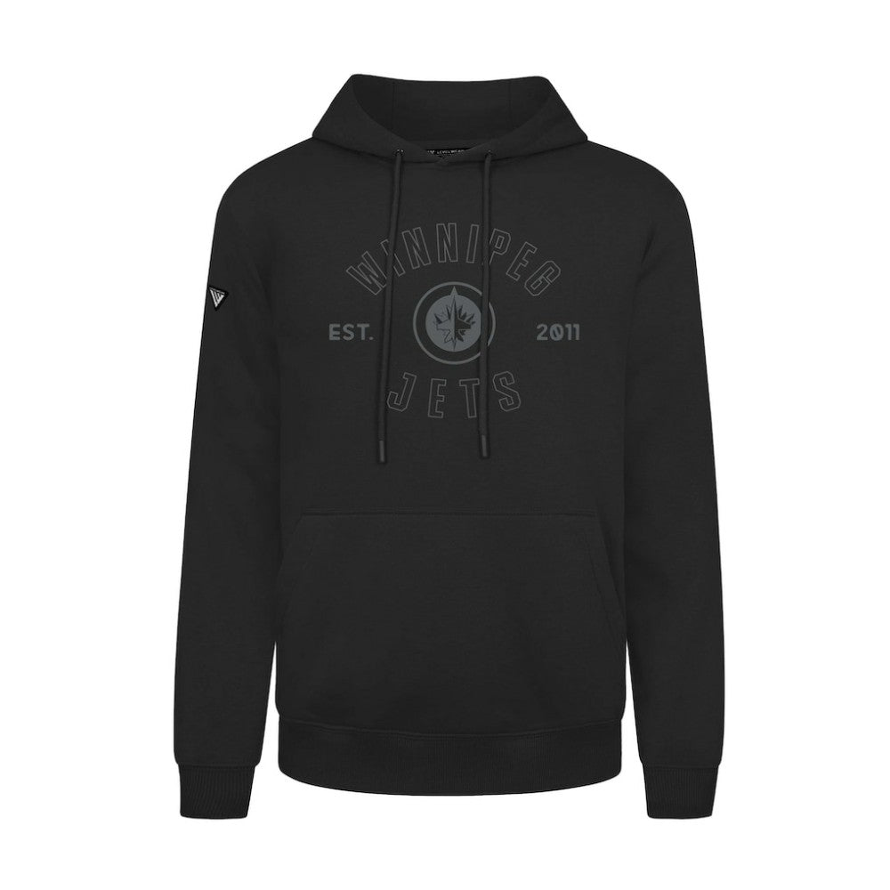 Winnipeg Jets Levelwear Podium Abyssal Pullover Hoodie - Black Hoodies
