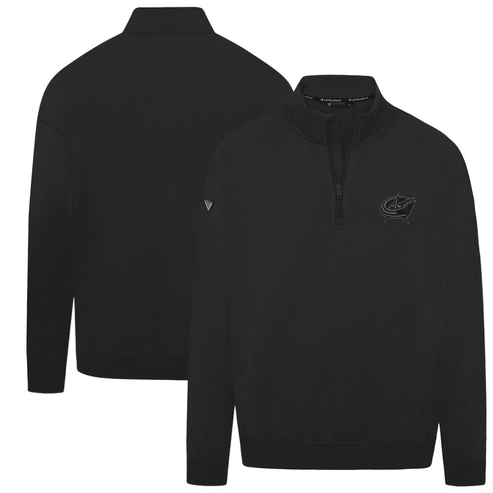 Columbus Blue Jackets Levelwear Murray Nightfall Quarter-Zip Jacket - Black Jackets