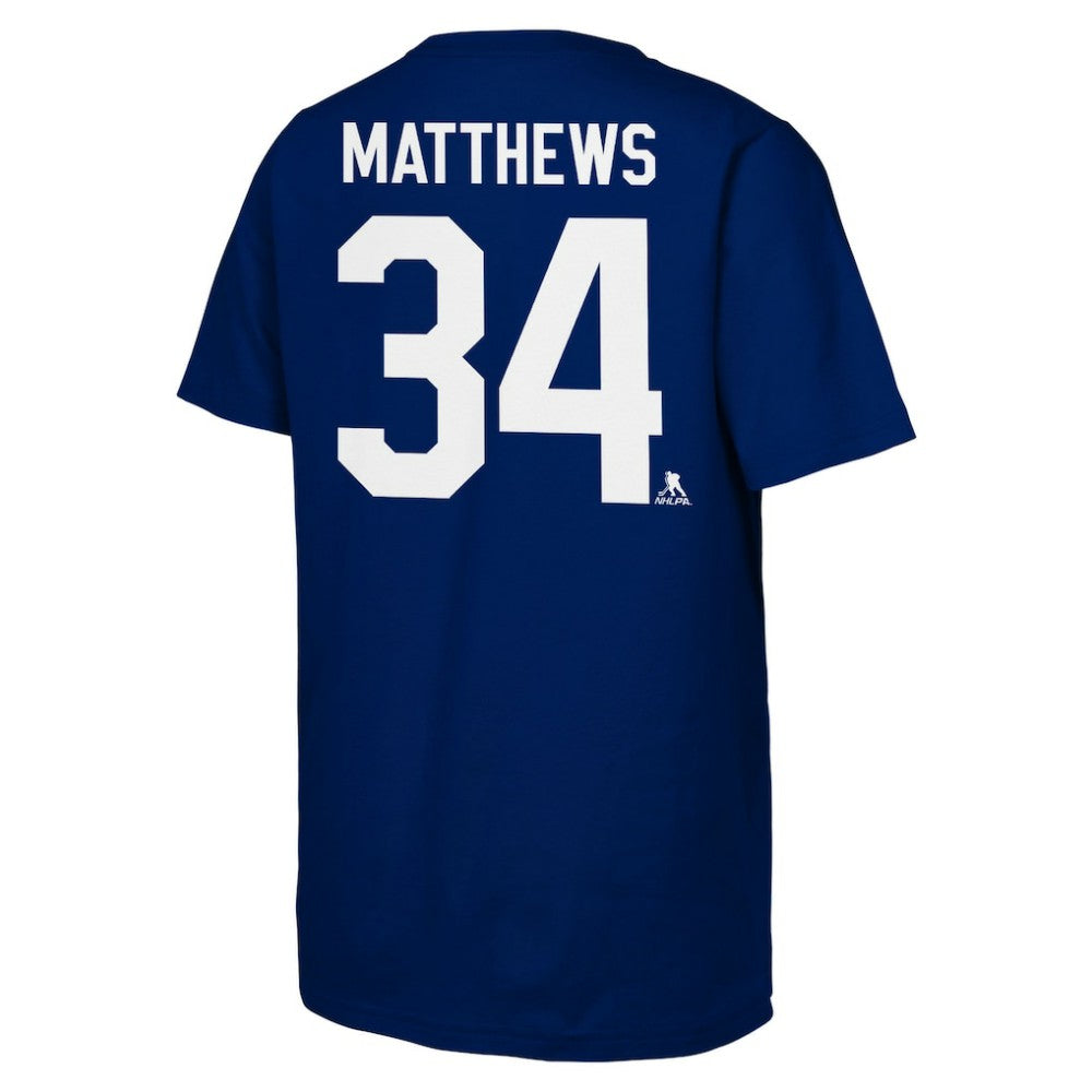 Auston Matthews Toronto Maple Leafs Outerstuff Youth Player Name & Number T-Shirt - Blue T-shirts
