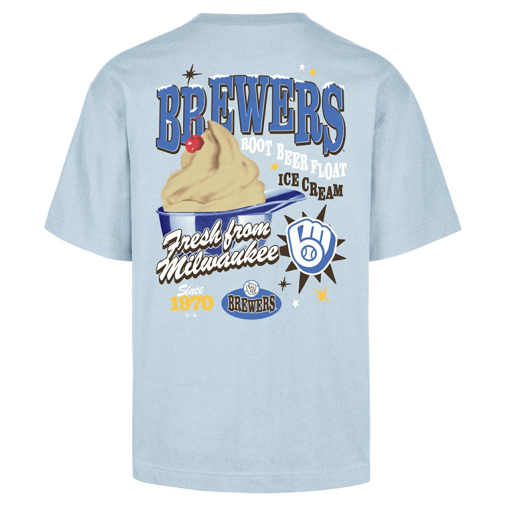 Milwaukee Brewers Ice Cream Parlor Foundation T-Shirt Light Blue