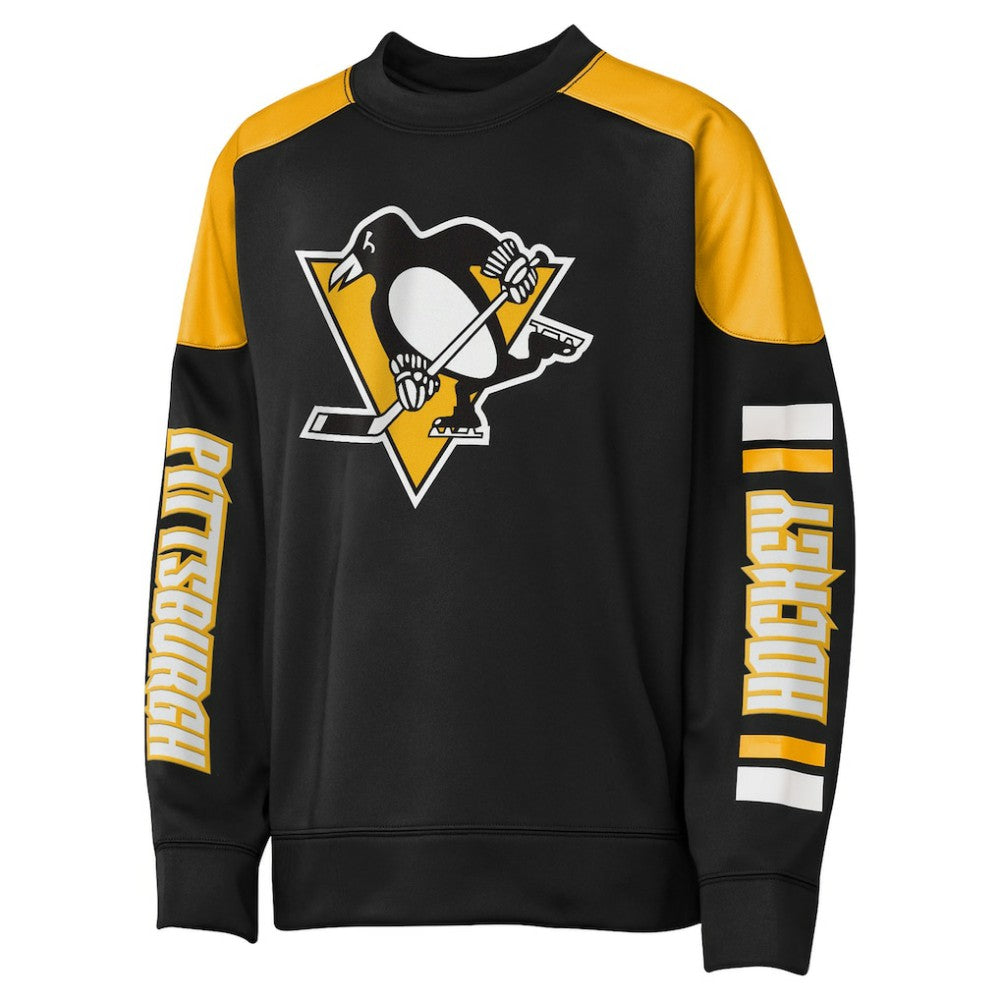Sidney Crosby Pittsburgh Penguins Outerstuff Youth Best Defense Name & Number Crewneck Sweatshirt - Black Sweatshirts