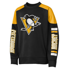 Sidney Crosby Pittsburgh Penguins Outerstuff Youth Best Defense Name & Number Crewneck Sweatshirt - Black Sweatshirts