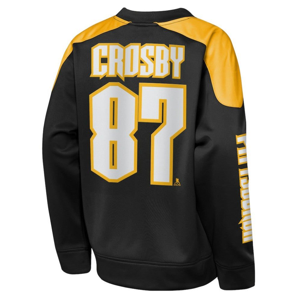 Sidney Crosby Pittsburgh Penguins Outerstuff Youth Best Defense Name & Number Crewneck Sweatshirt - Black Sweatshirts