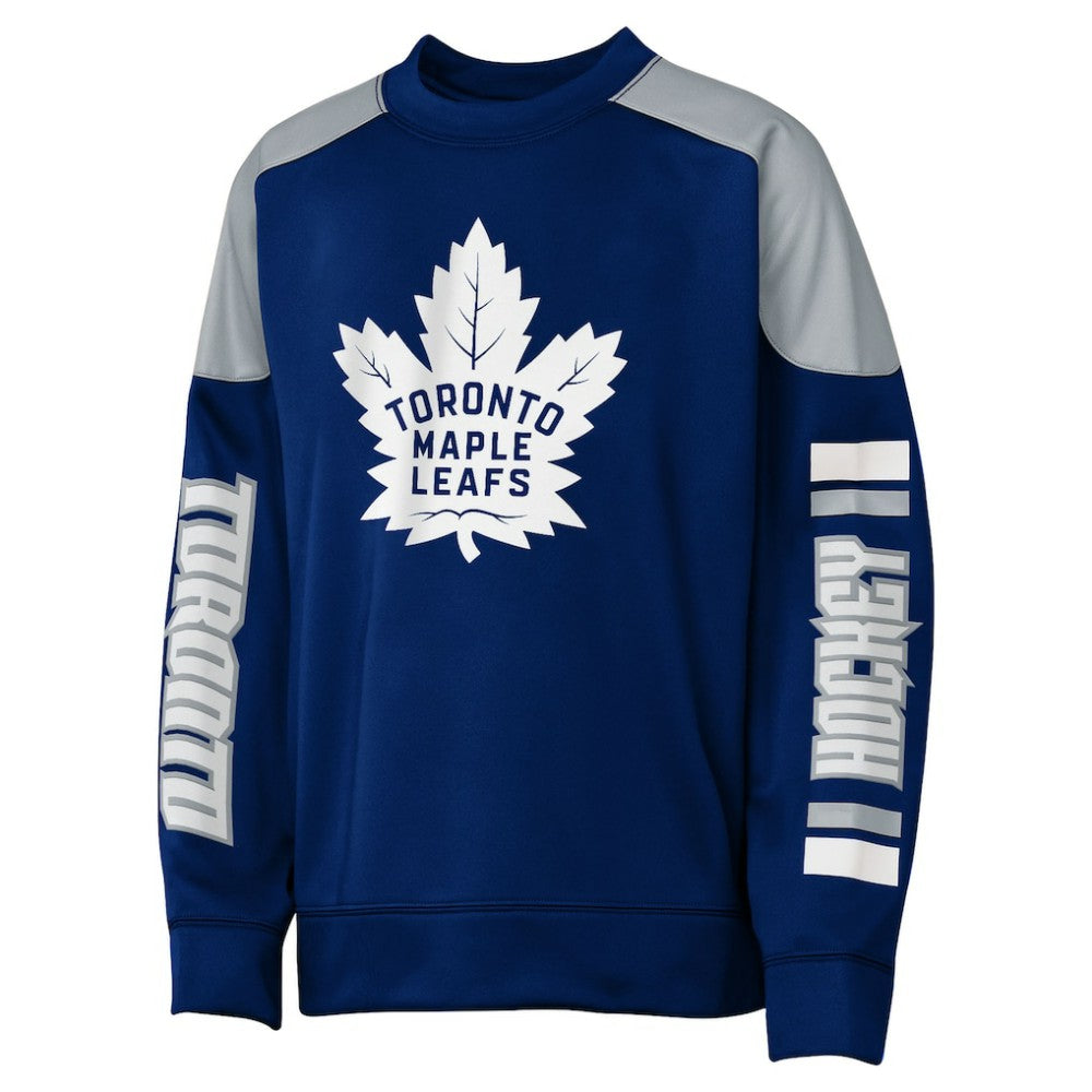 Auston Matthews Toronto Maple Leafs Outerstuff Youth Best Defense Name & Number Crewneck Sweatshirt - Blue Sweatshirts
