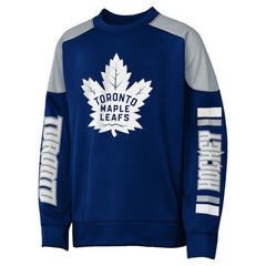 Auston Matthews Toronto Maple Leafs Outerstuff Youth Best Defense Name & Number Crewneck Sweatshirt - Blue Sweatshirts