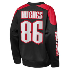 Jack Hughes New Jersey Devils Outerstuff Youth Best Defense Name & Number Crewneck Sweatshirt - Black Sweatshirts