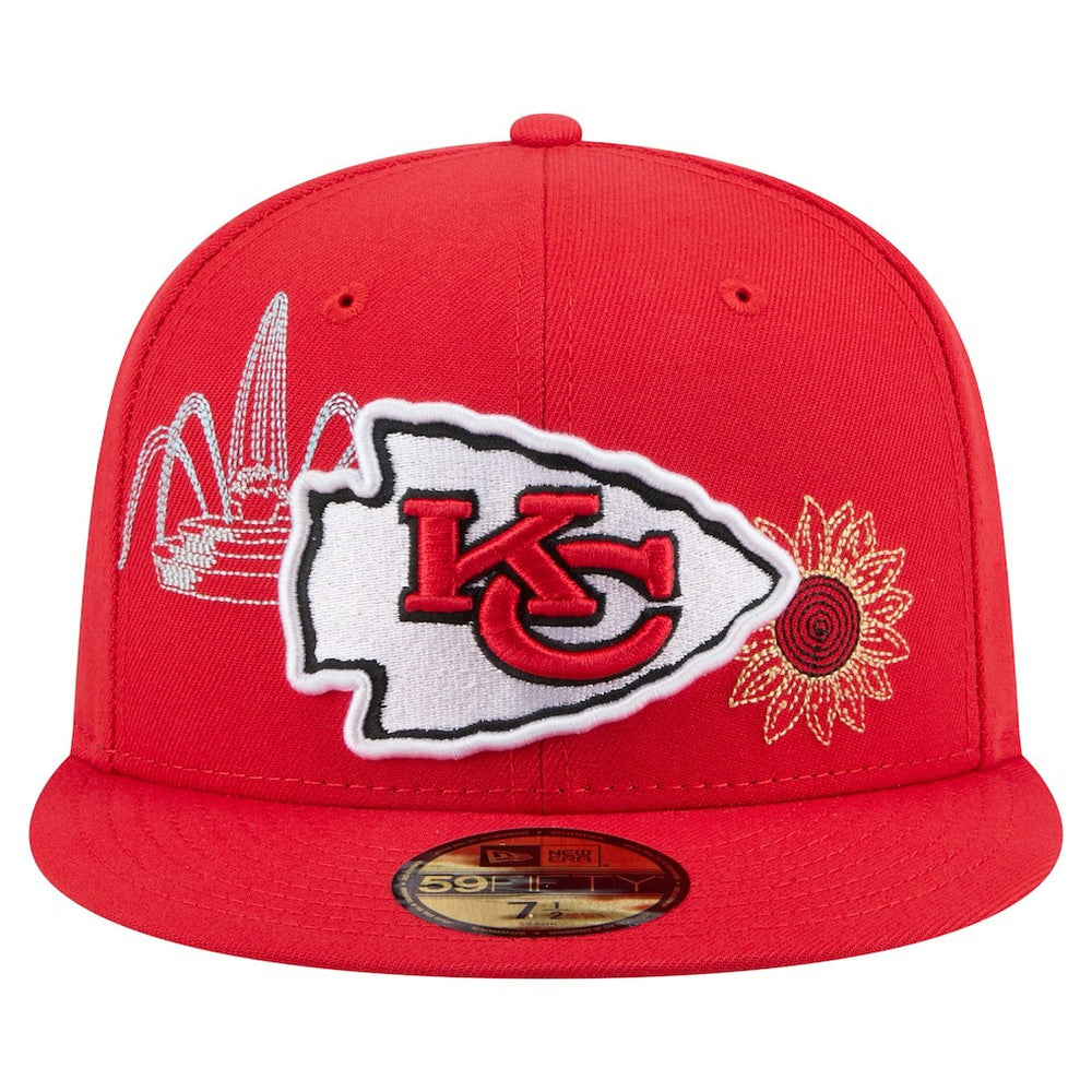 Kansas City Chiefs New Era State Stitch 59FIFTY Fitted Hat - Red for sale