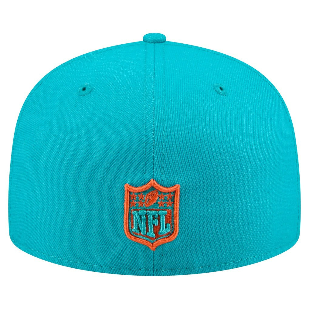 Miami Dolphins New Era State Stitch 59FIFTY Fitted Hat - Aqua discount