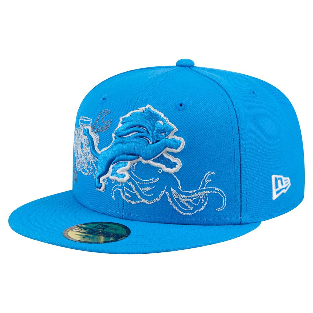 Detroit Lions New Era State Stitch 59FIFTY Fitted Hat - Blue cheap
