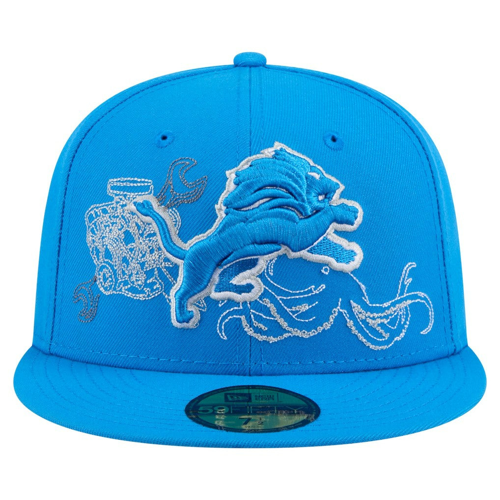 Detroit Lions New Era State Stitch 59FIFTY Fitted Hat - Blue cheap