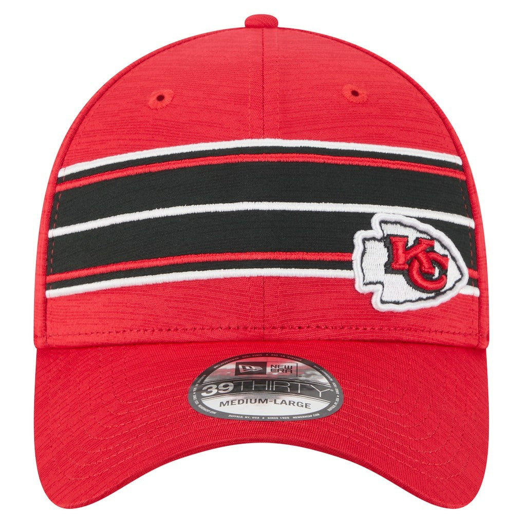 Kansas City Chiefs New Era Stripes 39THIRTY Flex Hat - Red outlet