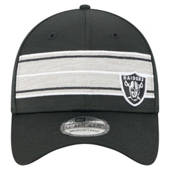 Las Vegas Raiders New Era Stripes 39THIRTY Flex Hat - Black on sale