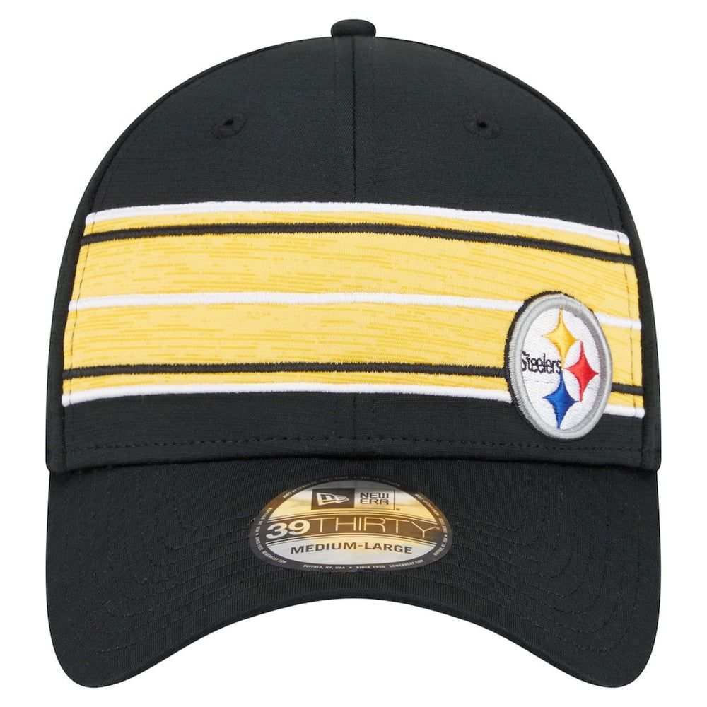 Pittsburgh Steelers New Era Stripes 39THIRTY Flex Hat - Black online