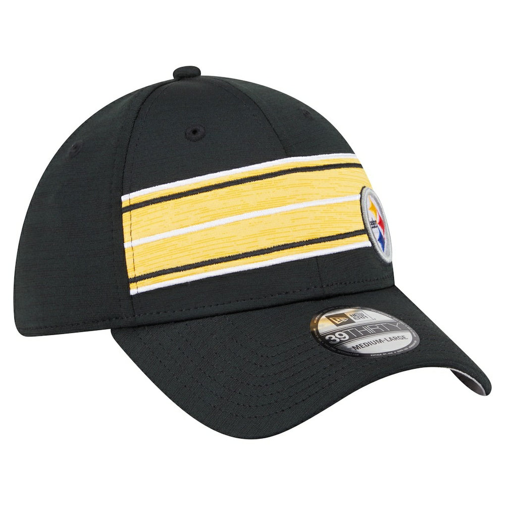 Pittsburgh Steelers New Era Stripes 39THIRTY Flex Hat - Black online