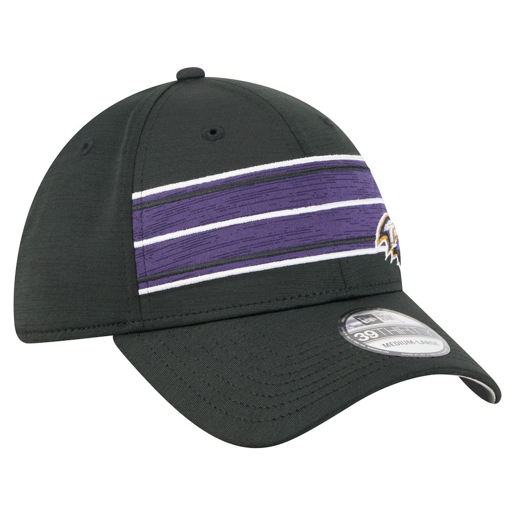 Baltimore Ravens New Era Stripes 39THIRTY Flex Hat - Black outlet