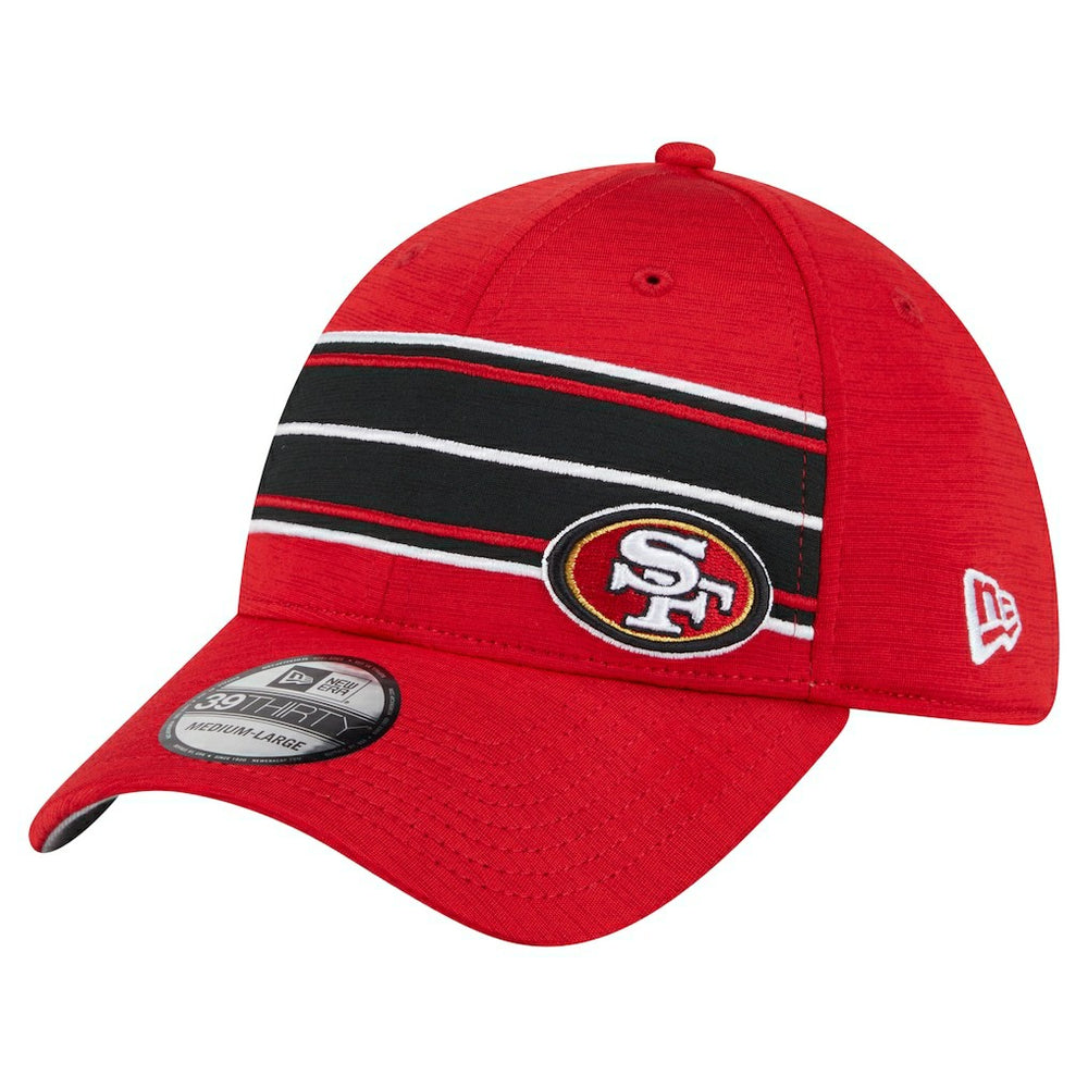 San Francisco 49ers New Era Stripes 39THIRTY Flex Hat - Scarlet on sale