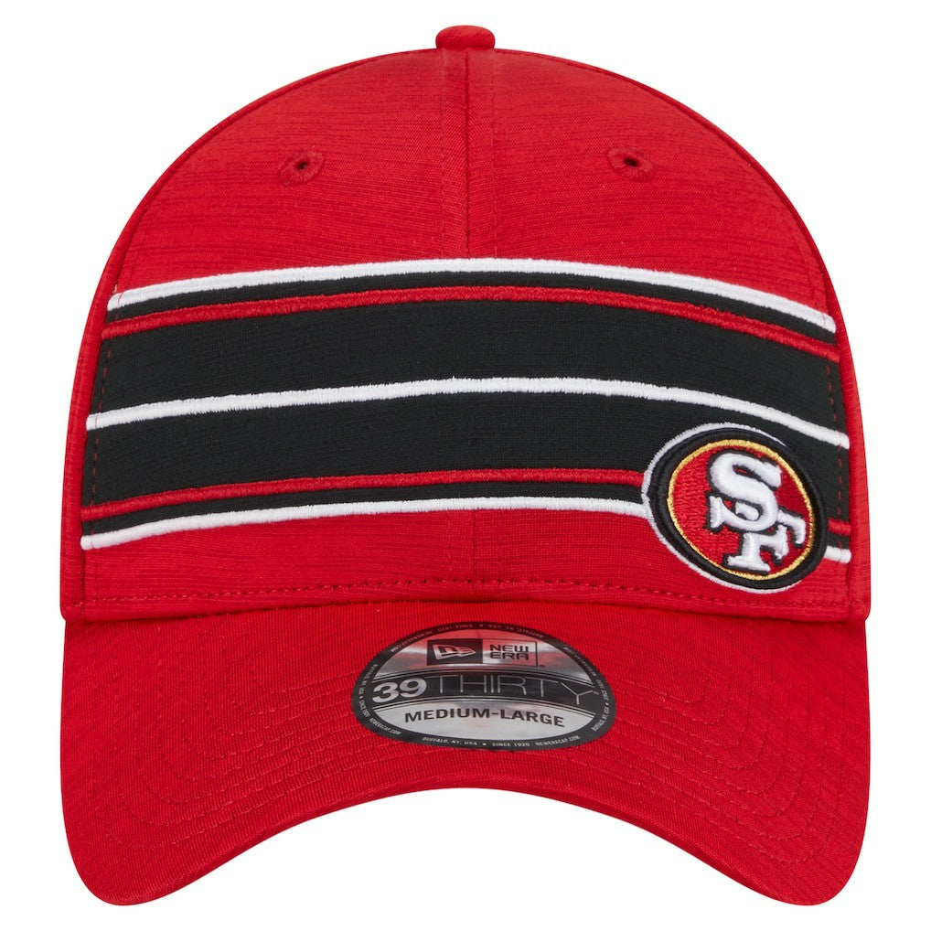 San Francisco 49ers New Era Stripes 39THIRTY Flex Hat - Scarlet on sale