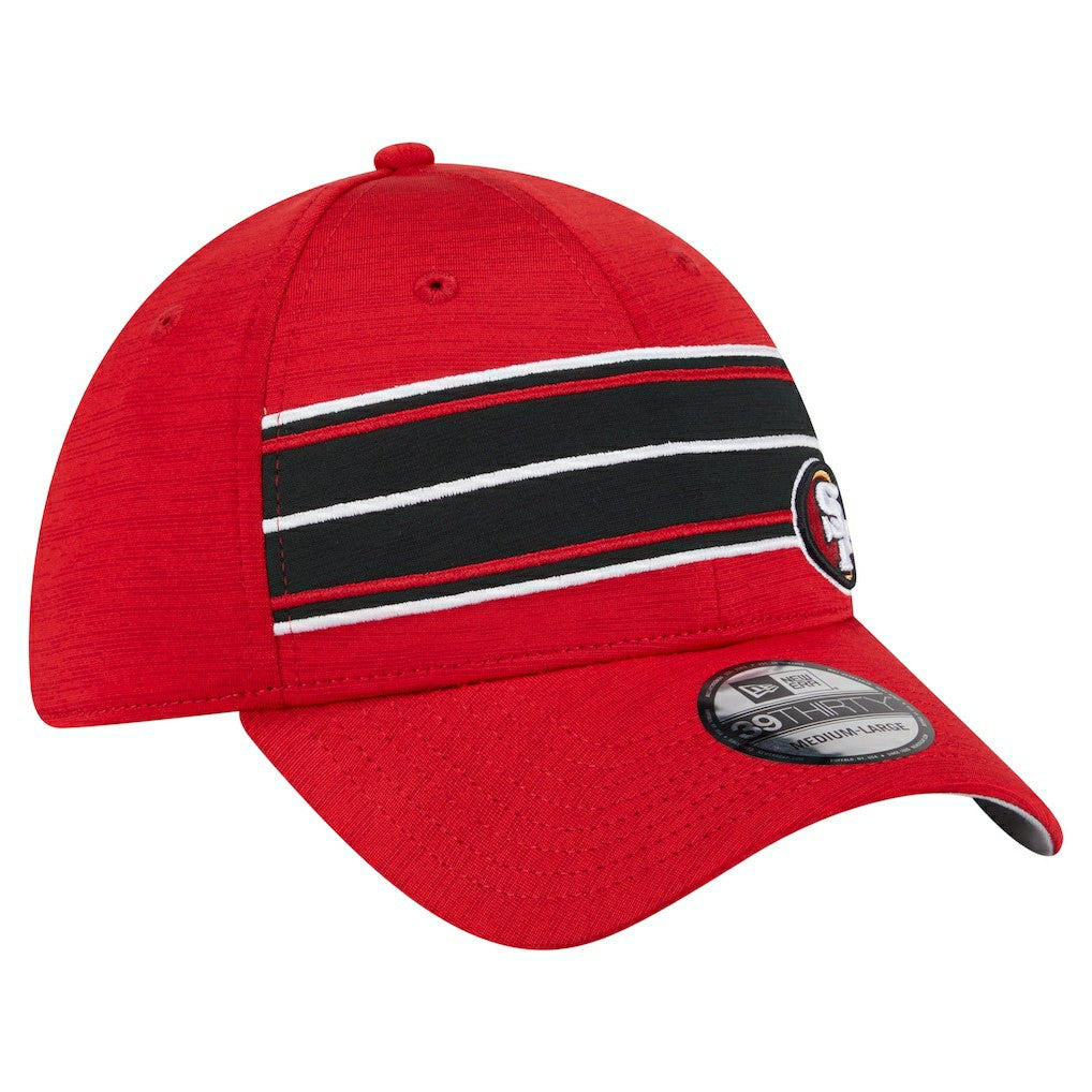 San Francisco 49ers New Era Stripes 39THIRTY Flex Hat - Scarlet on sale