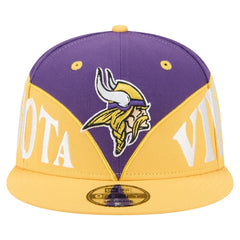 Minnesota Vikings New Era Split 9FIFTY Snapback Hat - Purple/Gold cheap