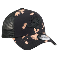 Miami Dolphins New Era Bleached 9FORTY A-Frame Adjustable Hat - Black outlet