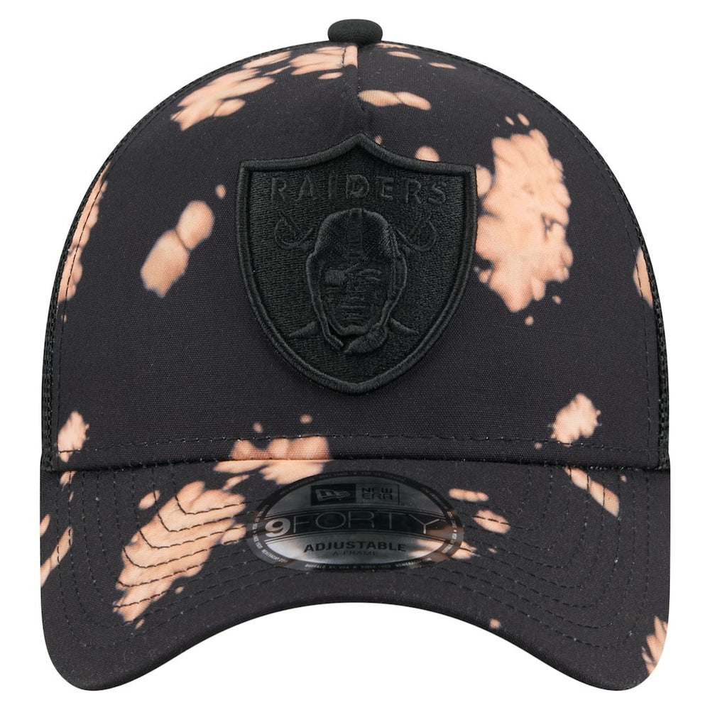 Las Vegas Raiders New Era Bleached 9FORTY A-Frame Adjustable Hat - Black online