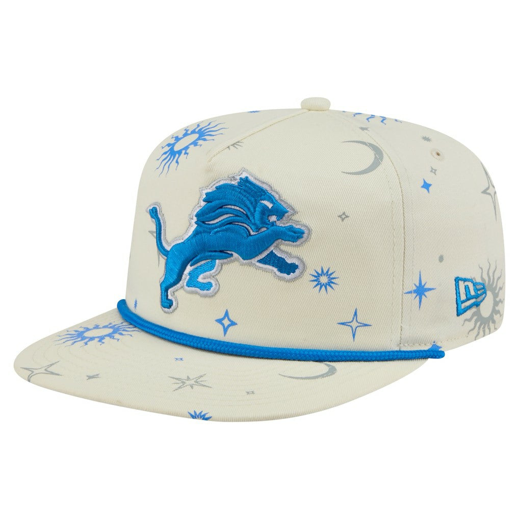 Detroit Lions New Era Celestial Golfer Snapback Hat - Cream online