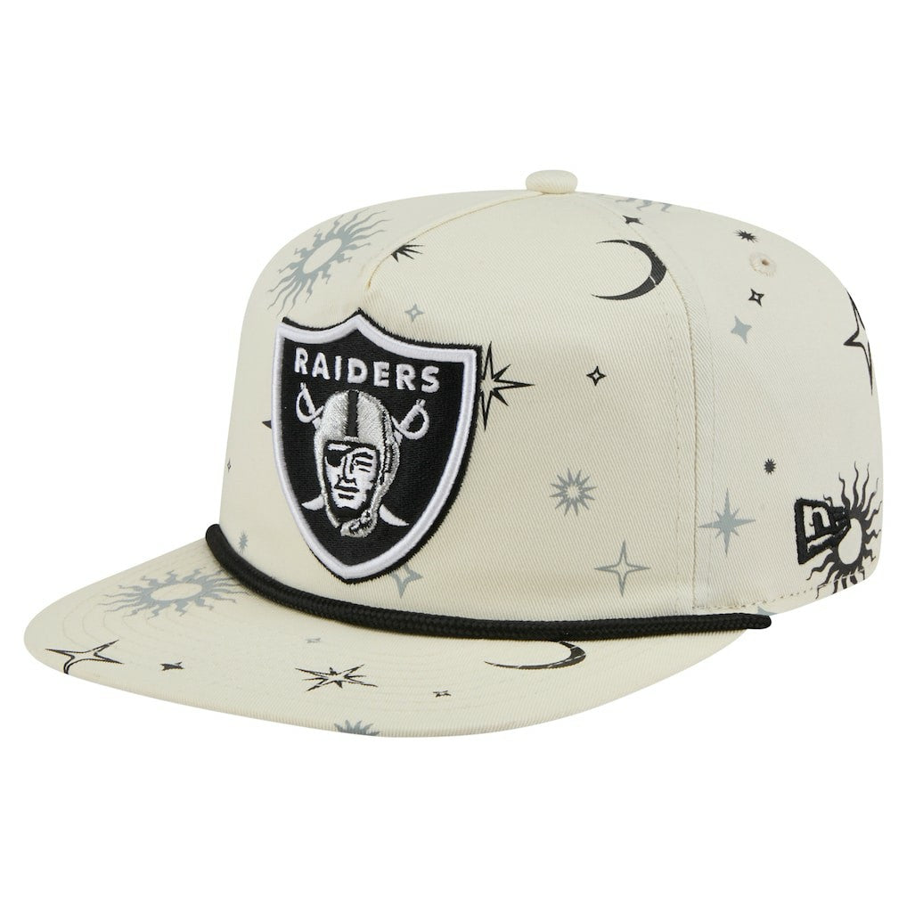Las Vegas Raiders New Era Celestial Golfer Snapback Hat - Cream outlet
