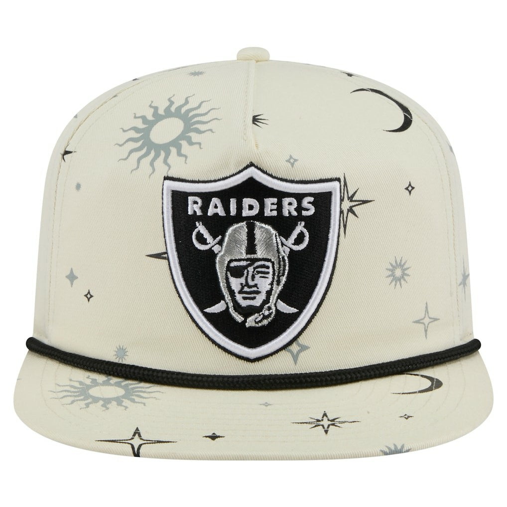 Las Vegas Raiders New Era Celestial Golfer Snapback Hat - Cream outlet